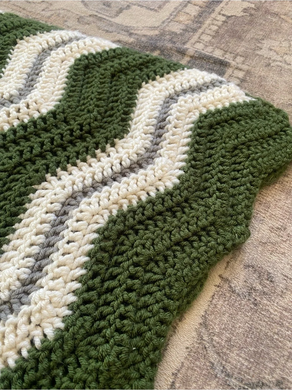 Beautiful handmade crochet granny blanket